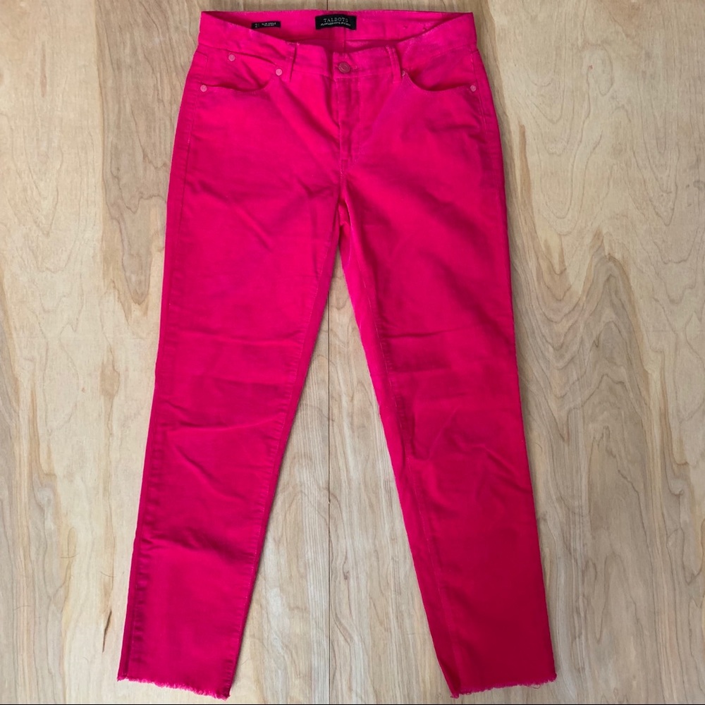 Talbots Hot Pink corduroy Straight Leg pants